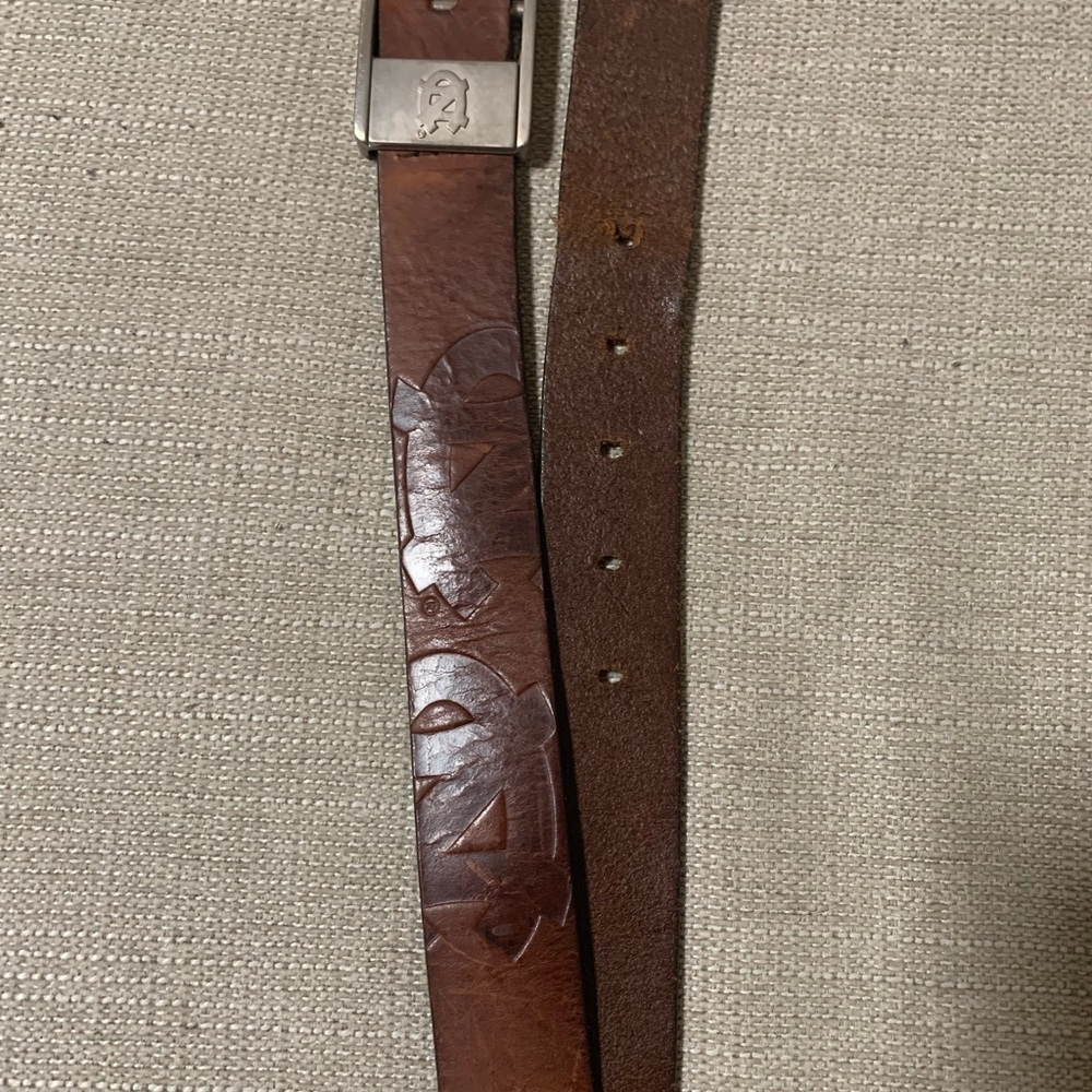 Mens leather NC belt
